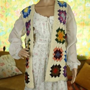 Groovy Granny Square Vintage Vest